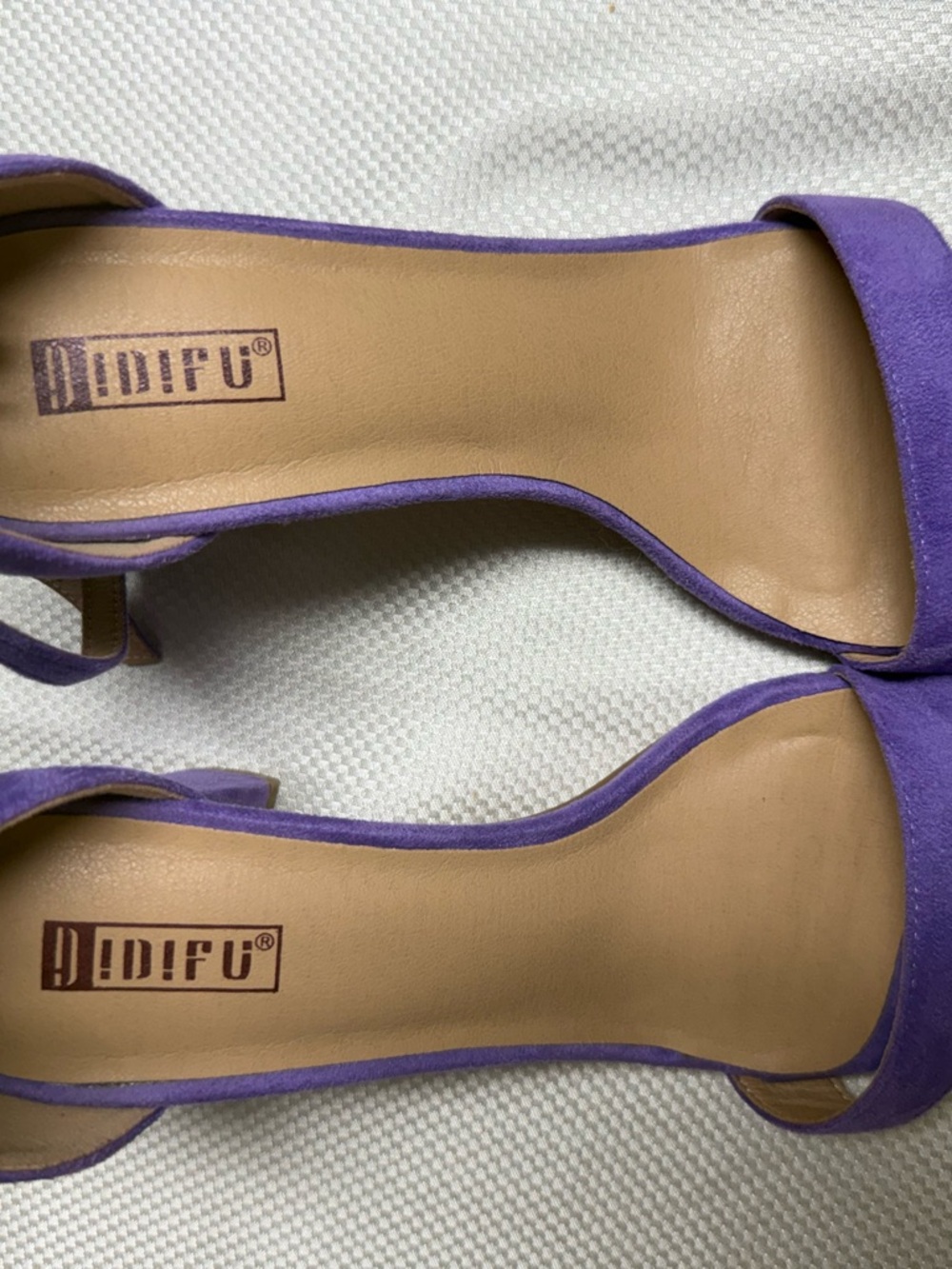 IDIFU Women's Violet Open-Toe Heels